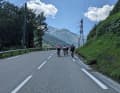 Après Sainte-Marie de Campan, la route remonte directement.