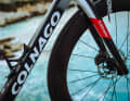 The white Colnago lettering is characteristic of the design
