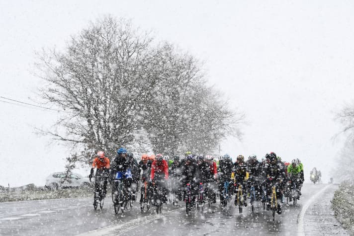 Bei O Gran Camino 2023 musste die 1. Etappe wegen starkem Schneefalls abgebrochen werden
