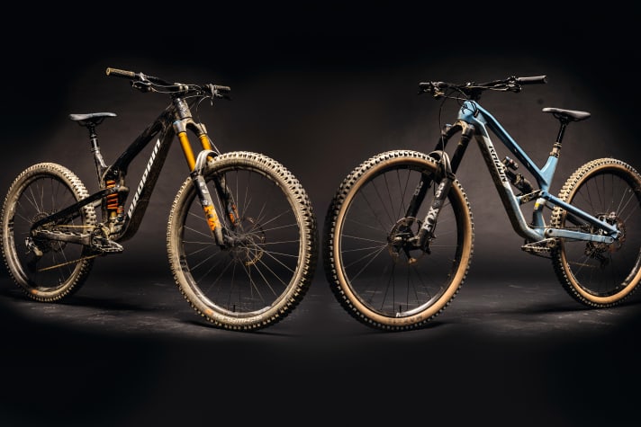   Duell der Versender: Propain Spindrift (links) und Radon Swoop