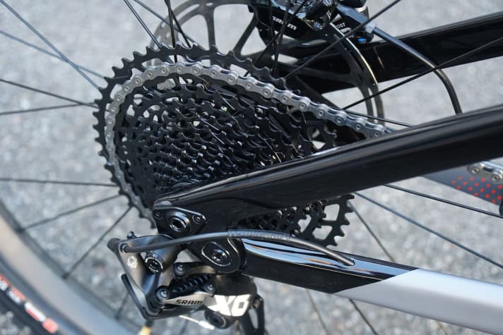   12 Gänge: Die 12fach-Kassette der Sram NX Eagle ist für E-MTBs freigegeben.