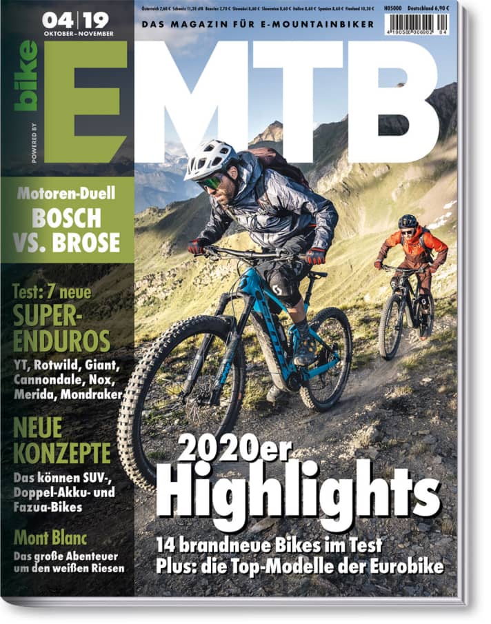    EMTB 4/19 – Das Magazin für E-Mountainbiker ist ab dem 8. Oktober im Handel. Sie erhalten die neue EMTB bequem im <a href="https://www.delius-klasing.de/abo-shop/?zeitschrift=233&utm_source=emb_web&utm_medium=red_heftinfo&utm_campaign=abo_emb" target="_blank" rel="noopener noreferrer">Abo</a> , am Kiosk und darüber hinaus in unserem <a href="https://www.delius-klasing.de/emtb" target="_blank" rel="noopener noreferrer">Onlineshop</a>  und als <a href="http://digital.emtb-magazin.de/" target="_blank" rel="noopener noreferrer nofollow">Digital-Ausgabe</a>  für alle Endgeräte.