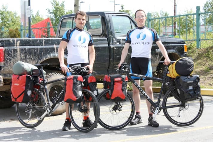   Etappe 1: Christoph und Philipp vor dem Start