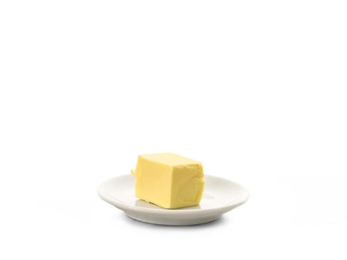   Auch Butter kann dem Fleck nichts anhaben