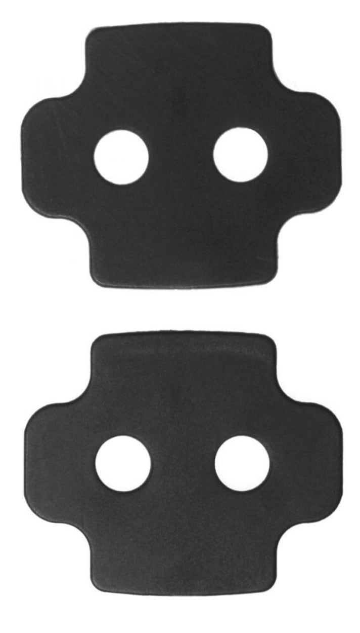  Zu viel Kontakt mit dem Pedal?   Die beiliegenden Kunststoffplatten bringen mehr Platz zwischen Pedal und Schuhsohle, für leichteres Ausklicken.