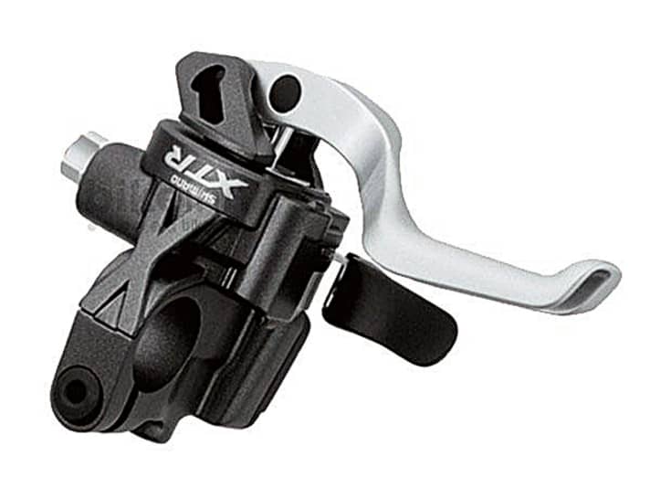   Shimano Dual Control: Bei dieser Hebeleinheit wurde mit dem Bremsgriff auch geschaltet.