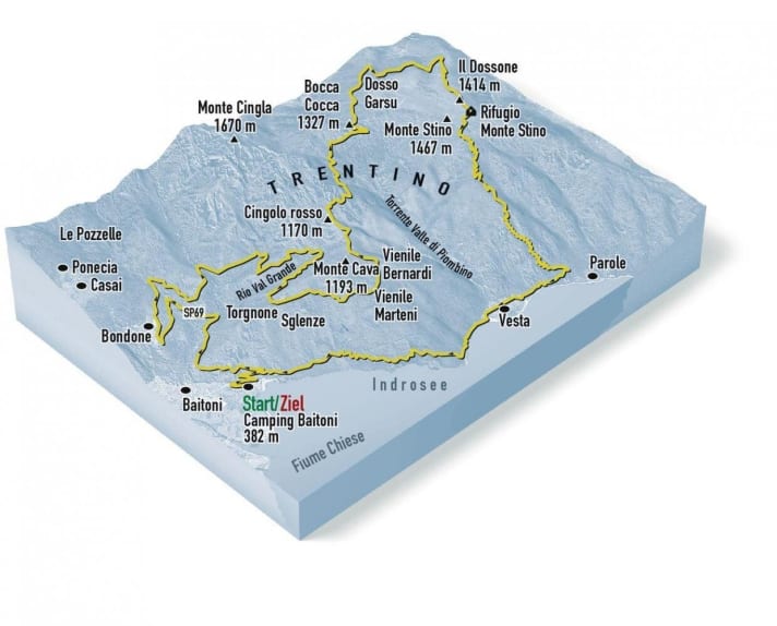   Nach der Einkehr am Rifugio Monte Stino geht's zur Sache. Die Tour startet am Ufer des Idrosees.
