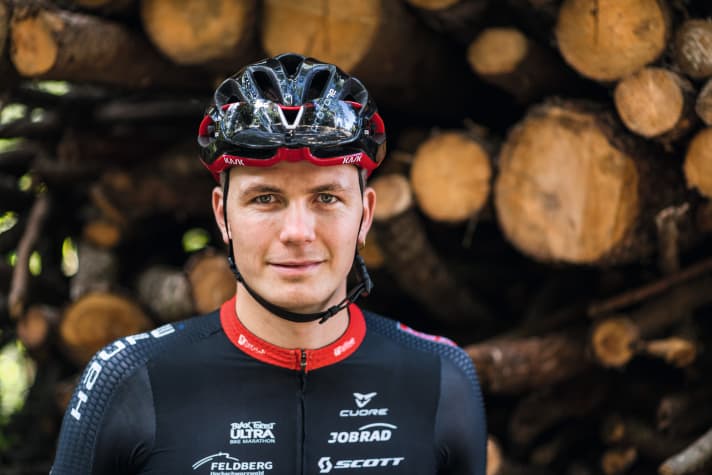  Georg Egger (25) fährt 2020 bereits die siebte Saison im Trikot des Lexware Mountainbike Teams, das die besten deutschen MTB-Talente in seinen Reihen hat.