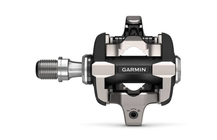   Die Messeinheit samt Batterie sitzt bei den Garmin Rally-Pedalen in der Achse. Das MTB-Powermeter ist mit Shimano SPD-Cleats kompatibel.