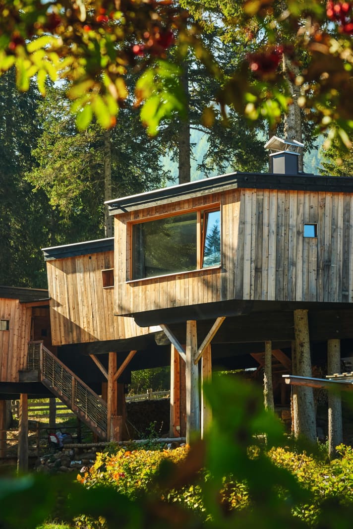   Außergewöhnliche Baumhäuser im Caravan Park Sexten