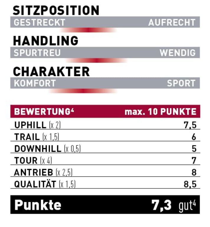 EMTB-Bewertung des Orbea Urrun