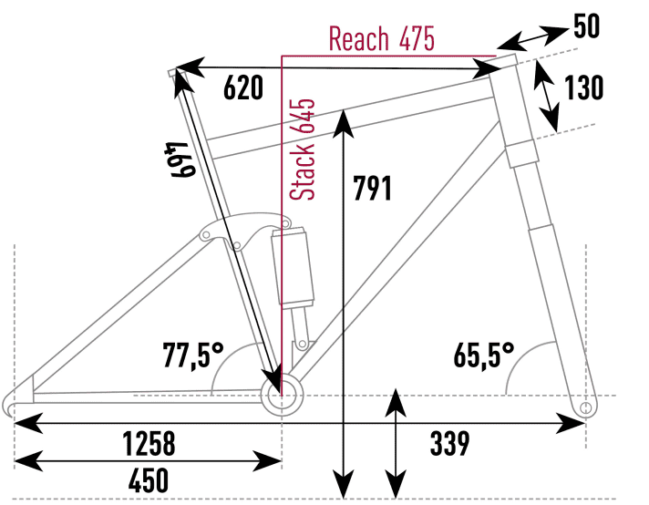 Rotwild R.X375 Ultra - Geometriedaten
