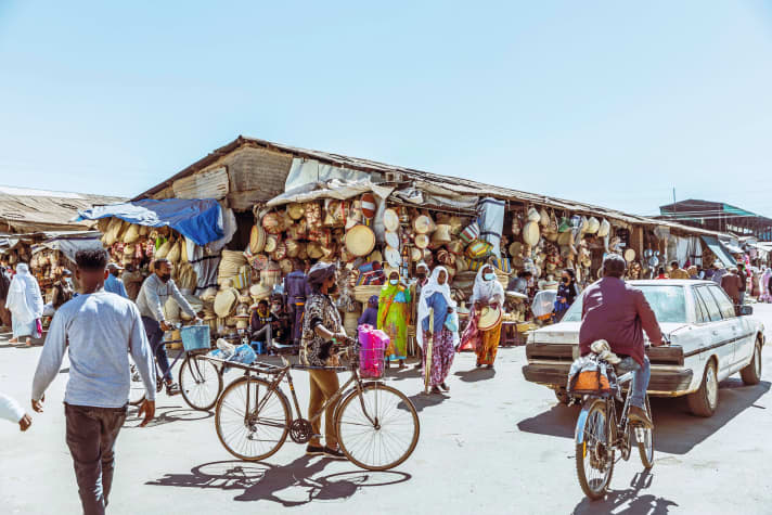 Das Fahrrad ist in Asmara ein weit verbreitetes Fortbewegungsmittel