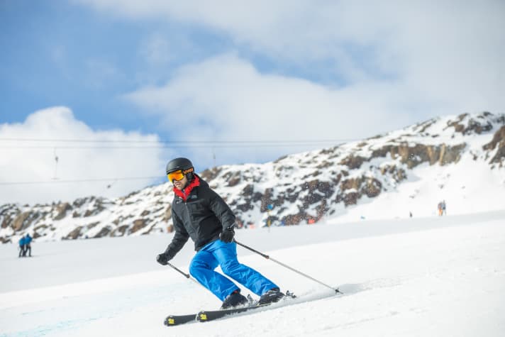 Maximilian Schachmann versuchte sein Glück beim Skifahren