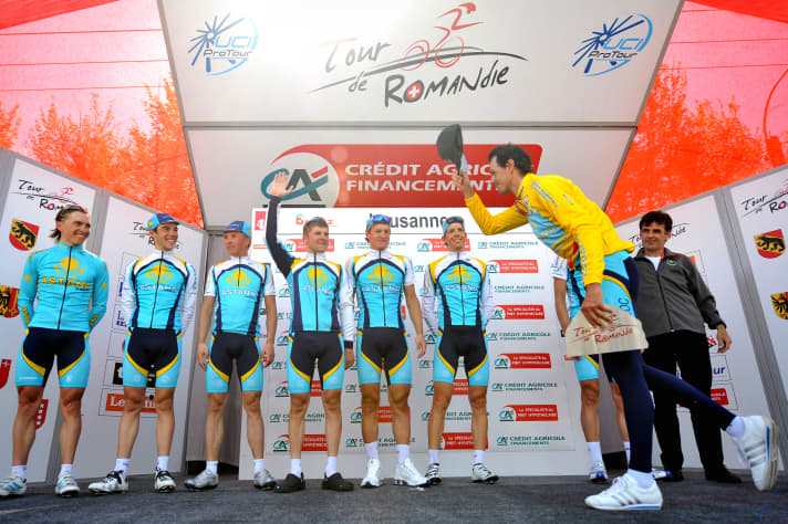 Andreas Klöden gewann die Tour de Romandie 2008 im Trikot der Astana-Mannschaft.
