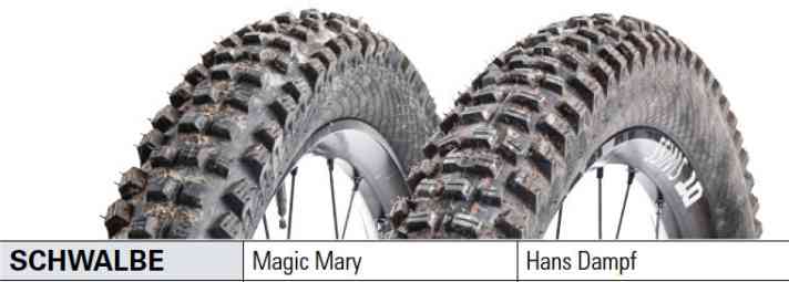 Verknüpft maximalen Grip an der Front mit guten Rollwerten am Heck sowie überzeugendem Pannenschutz: Die Kombination aus Schwalbe Magic Mary und Hans Dampf.