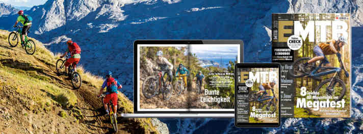 Jetzt im Einzelhandel, <a href="https://www.delius-klasing.de/abo-shop/?zeitschrift=233" target="_blank" rel="noopener noreferrer">Digital und im Abo: EMTB 1/2023.</a>