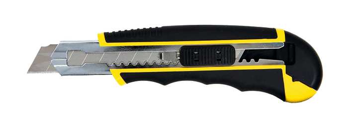 Ob mit einem Teppichmesser oder Schraubenzieher, damit kratzt du den groben Dreck von den Schaltrollen.