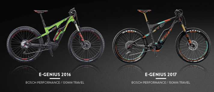  Die beiden Vorgänger-Bikes des neuen Scott E-Genius 2018.