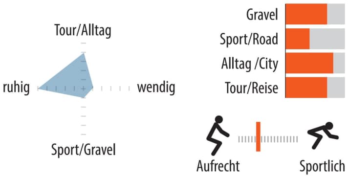 Einsatzbereich und Sitzposition des Argon 18 Grey Matter. | Grafik: MYBIKE