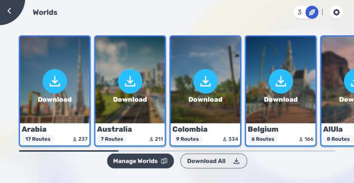 Regionen können seit dem Update auch einzeln gedownloadet werden
