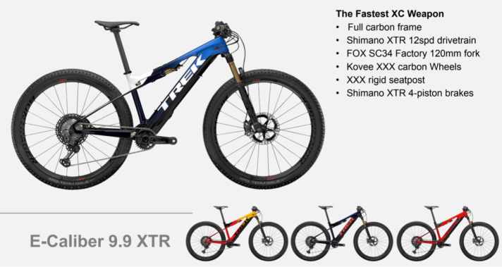   Trek E-Caliber 9.9 XTR. Preis: 11999 Euro. Gewicht: 16,31 Kilo (EMTB-Messwert in Größe L)