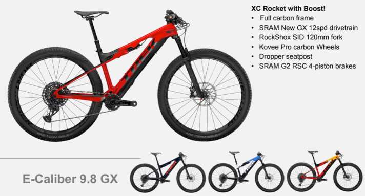   Trek E-Caliber 9.8 GX. Preis: 8399 Euro. Gewicht: 16,99 Kilo (Herstellerangabe in Größe M)