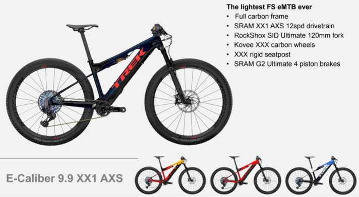   Trek E-Caliber 9.9 XX1 AXS. Gewicht: 12999 Euro. Gewicht: 15,77 Kilo (Herstellerangabe in Größe M)