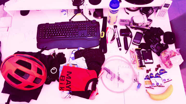 Zwischen Arbeit, Familienurlaub und Rennradtour blieb Albert nur ein kleines Zeitfenster für das Finale der Mission 3000. Seinen Bike-Rucksack packte er zwischendurch.