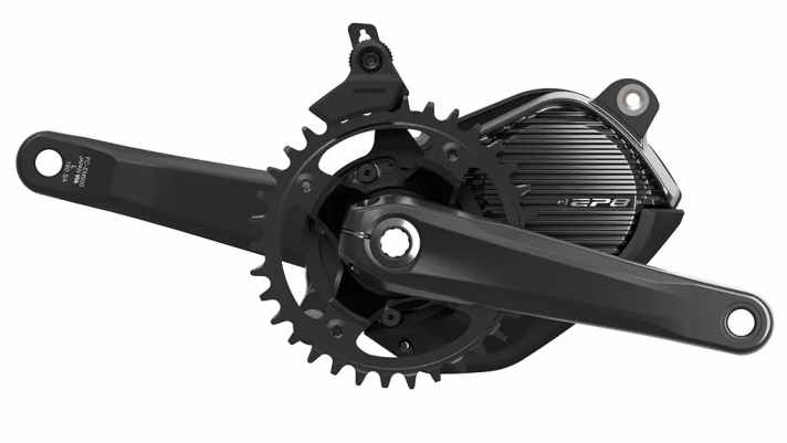 Der Shimano EP801 Motor mit Deore-XT-Kurbeln.