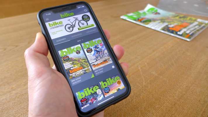   Kein entspanntes Leseerlebnis, dafür immer und überall dabei: BIKE gibt's auch als App für Smartphone und Tablet.