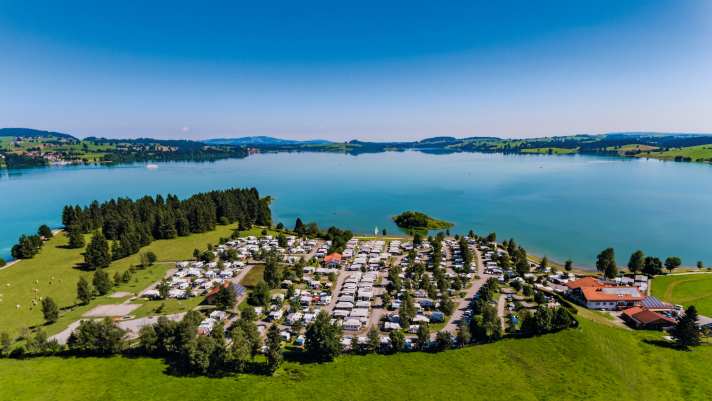   Camping Brunnen am Forggensee im Allgäu 