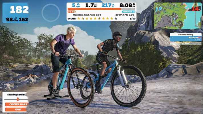 Auf der Stelle schwitzen: Mit dem Smarttrainer können Biker beim Training in eine Parallelwelt abtauchen. Seite 74 