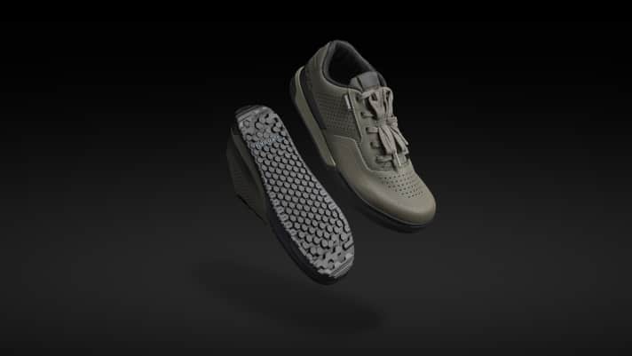Shimano GF600: Sohlenmaterial und Profil sollen den perfekten Halt auf Flat Pedals garantieren.