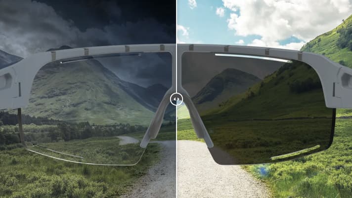 Die Brillentönung passt sicher sehr schnell den Lichtverhältnissen an.