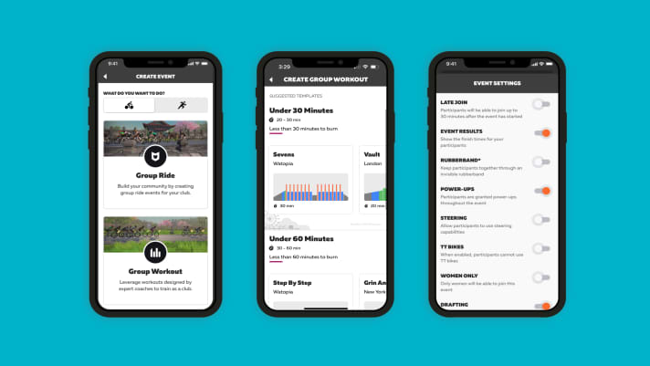 Mehr als 20.000 Clubs gibt es bei Zwift mittlerweile. Über die Companion App kann man die Gruppenfahrten managen.