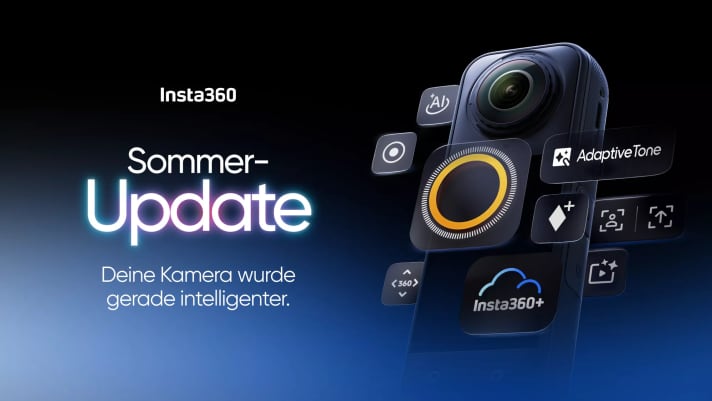 Neu an Bord: Adaptive Tone. Das neue Feature zeichnet nun unabhängig voneinander Lichtdaten für beide Objektive auf. So sollen Glanzlichter und Schattendetails über das gesamte sphärische Bild erhalten bleiben.