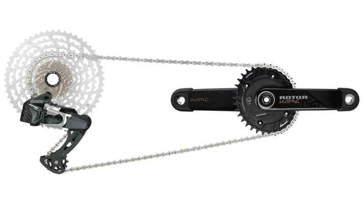 Die Rotor Uno Schaltung kann sowohl mit hauseigenen Kurbeln als auch mit denen von Drittanbietern gefahren werden. So bleiben bei den Kombinationsmöglichkeiten keine Wünsche offen