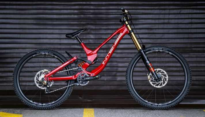 Intense M1: Kommt als Worldcup-Variante mit Flipchips an drei Stellen am Bike und als Serienbike mit nur einem Flipchip.