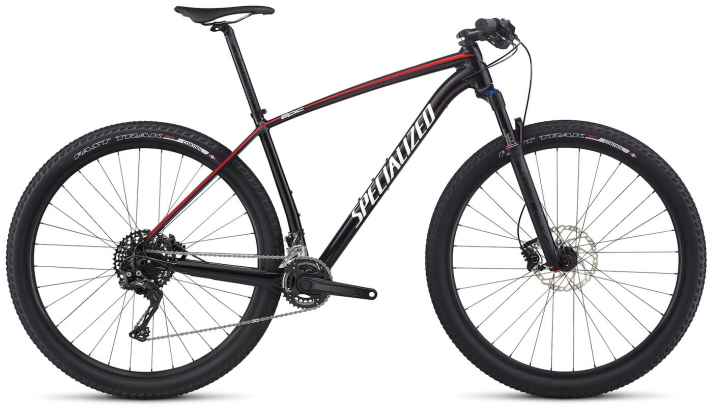   Das Epic HT mit Aluminiumrahmen wird in drei Farbvarianten angeboten. Hier die, die der S-Works Racefeile am nächsten kommt.