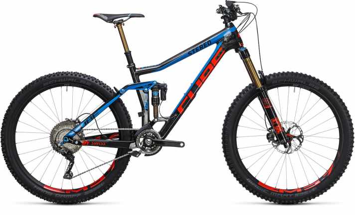   Das Enduro-Modell Cube Stereo 160 gibt es auch 2017 weiterhin als Aluminium- oder Carbon-Variante. Die Action-Team-Version kostet 5999 Euro. Das günstigste Enduro liegt bei 2399 Euro. Dazwischen liegen vier weitere Modelle.