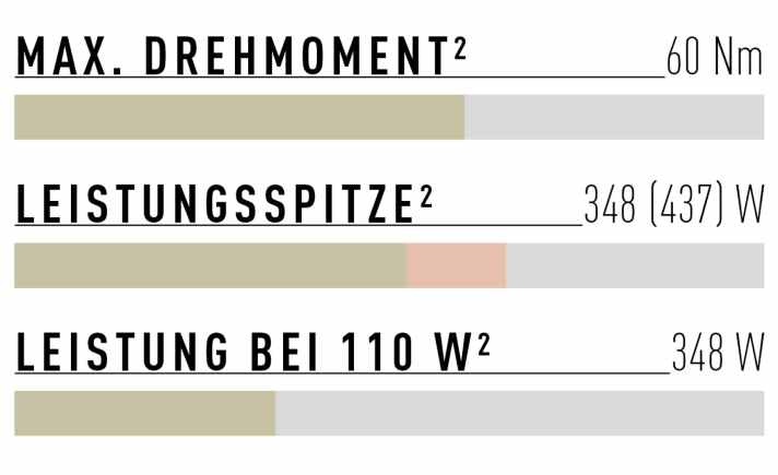 Das Drehmoment fällt hoch aus, auch bei  der maximalen Leistung steht der Ride 60 gut im Saft. Bereits bei geringem Fahrerinput schiebt der Light-Motor auf Wunsch sehr kräftig an.