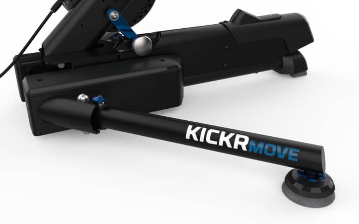 In der Mitte kann sich die Basis vom neuen Kickr move vorwärts und rückwärts bewegen.