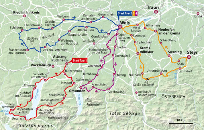 Übersichtskarte Oberösterreich