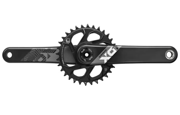   Sram X01 Eagle DUB: Den Trail- und Enduro-Kurbelsatz gibt's ab Februar ab 540 Euro (auch in schwarz/rot).