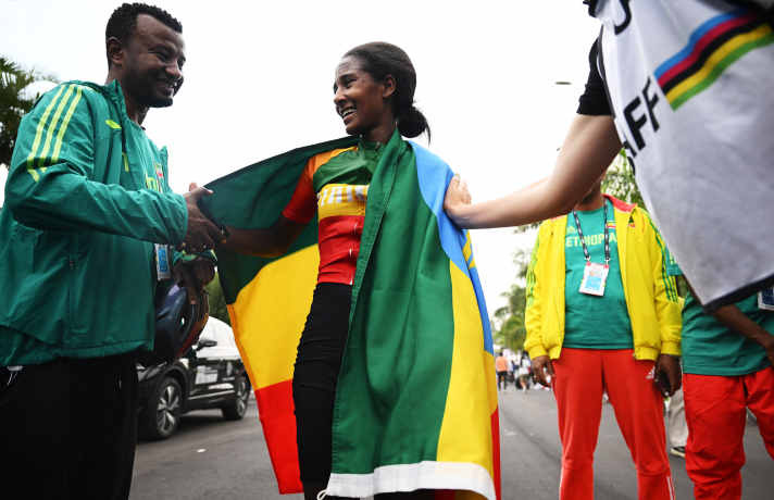 Sie lieferte als Siebente das bisher beste Resultat bei der ersten Rad-WM der Elite auf afrikanischem Boden ab: Kahsay Tsige Kiros aus Äthiopien.