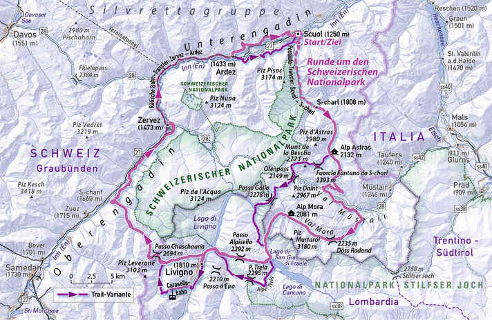 MTB-Tour Nationalpark-Umrundung – Karte