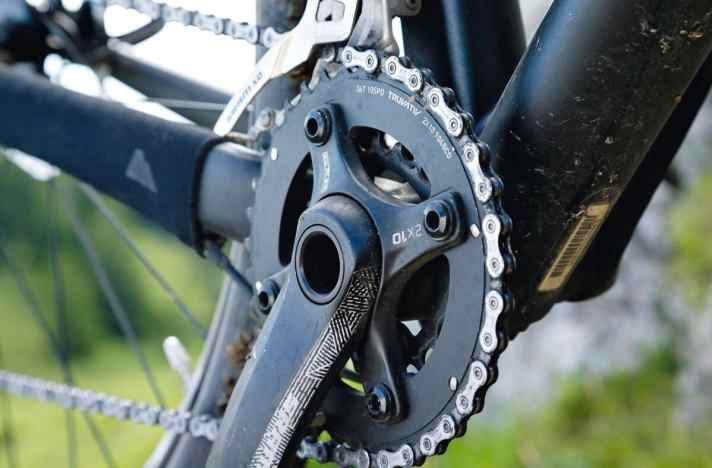   Die gruppenlose SRAM-Kurbel (36/22) ließ im Gebirge keine Wünsche offen.