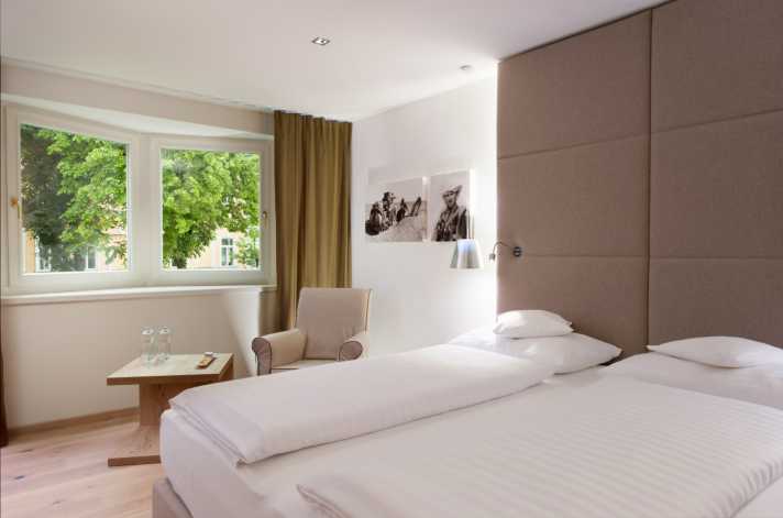 Nicht weit zum Trail, aber die Zimmer im Hotel “DAS REISCH”: eine Oase der Entspannung.