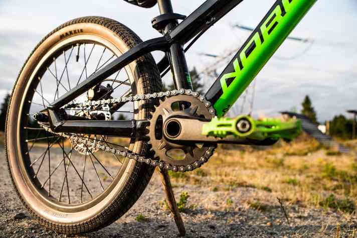Alle Rampage-Versionen kommen mit Singlespeed-Antrieb, also ohne Gangschaltung.